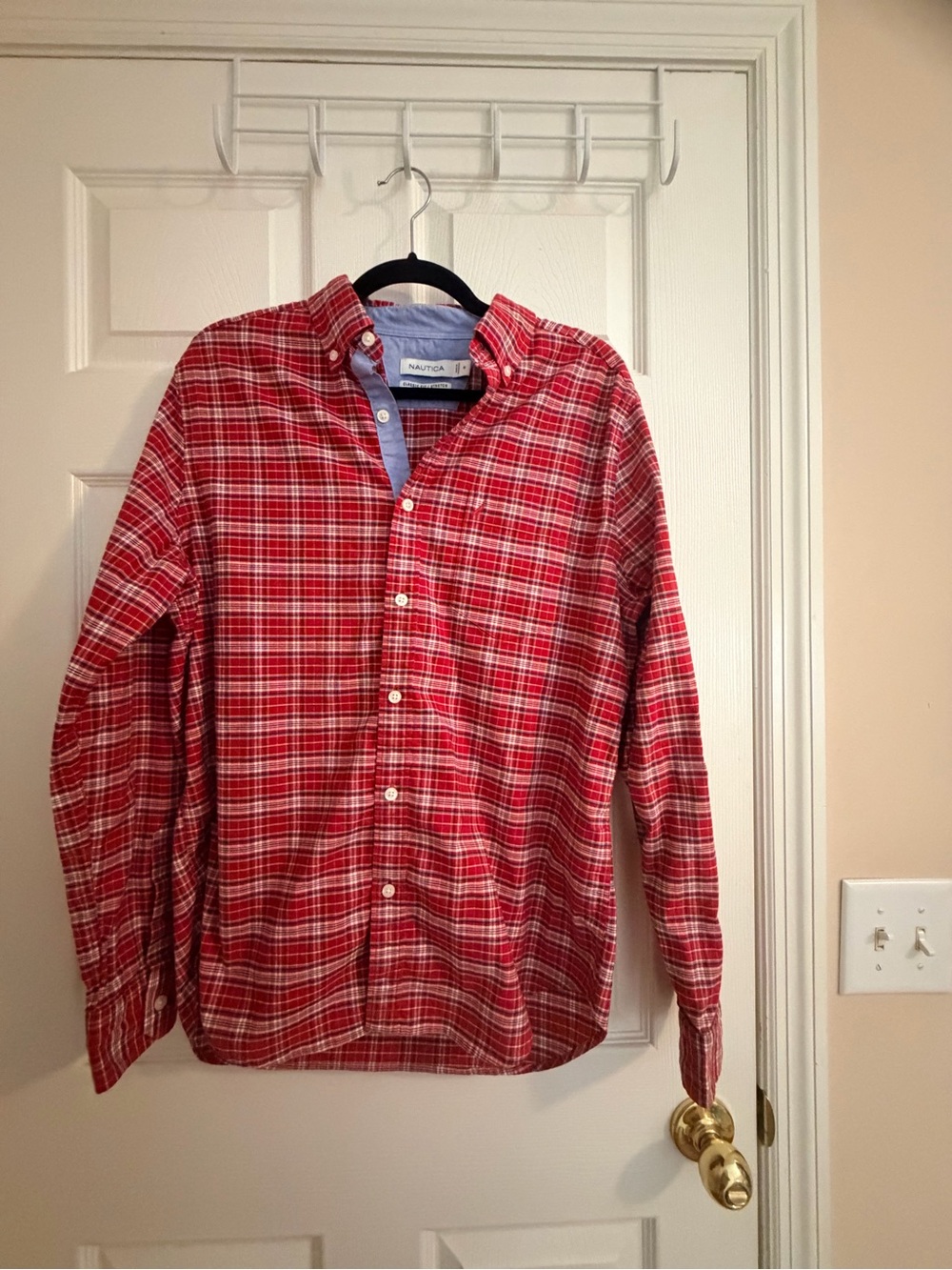 Nautica Red Plaid Button-Down Shirt